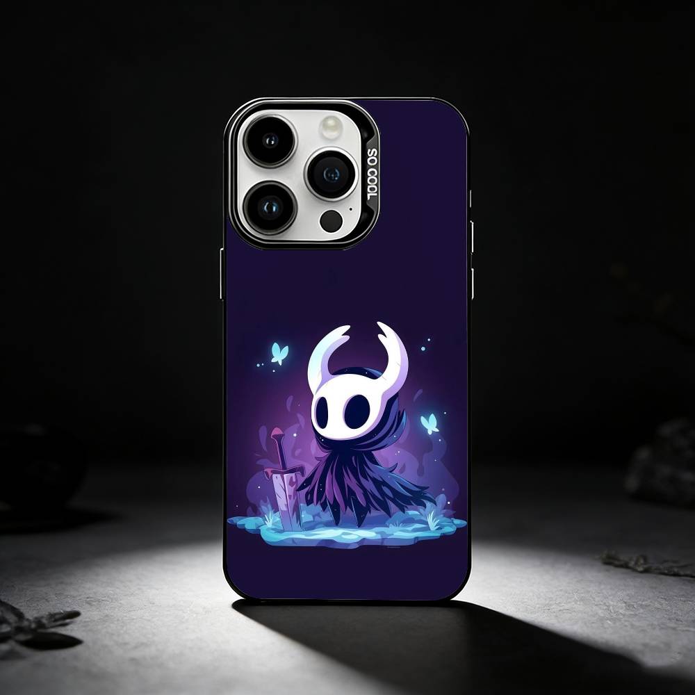 

H-Hollow Game K-Knight Phone Case For iPhone 17,16,15,14,13,12,11 Plus,Pro Max,XS,Colored silver phone case iPhone16pro