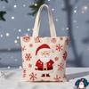 Large Capacity Christmas Canvas Gift Bag Cartoon Merry Christmas Decor  Party Favors