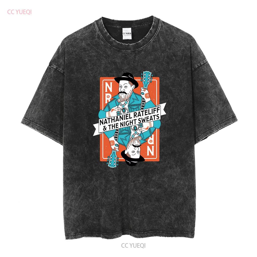 Nathaniel Rateliff The Night Sweats T Shirt MenS Retro s vintage Washed Stylish homme graphic streetwear Top For Everyday Wear