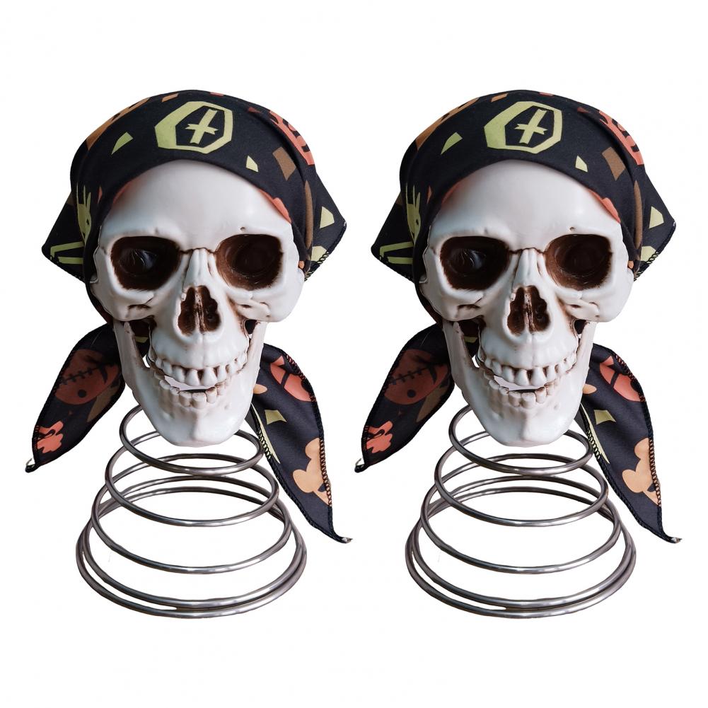 Skull Tree Topper Pirate Skull Tree Decoration Spooky Skeleton Tree Topper Ornaments for Halloween Christmas Decor for Home