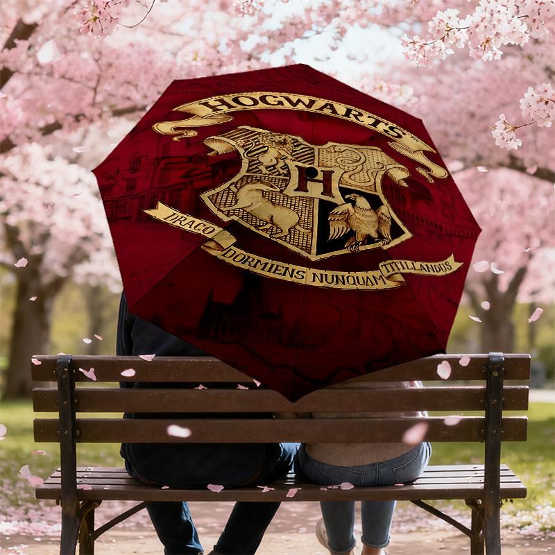 1PC Hogwarts Harry Potter Umbrella-8-Rib Reinforced, Automatic Open, Lightweight & Durable-D2616