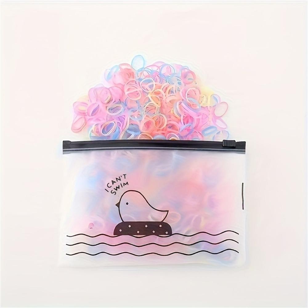 1000/2000 Stück Mini-Haargummis mit hoher Elastizität - Set kleiner Gummibänder für einfaches Haarstyling