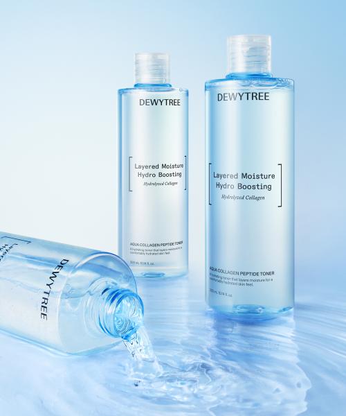 Dewytree [exclusive Sunlaunch Large Dose] Aqua Collagen Peptide Toner 300ml 2 Pcs  9ml 2 Free Toner NONE