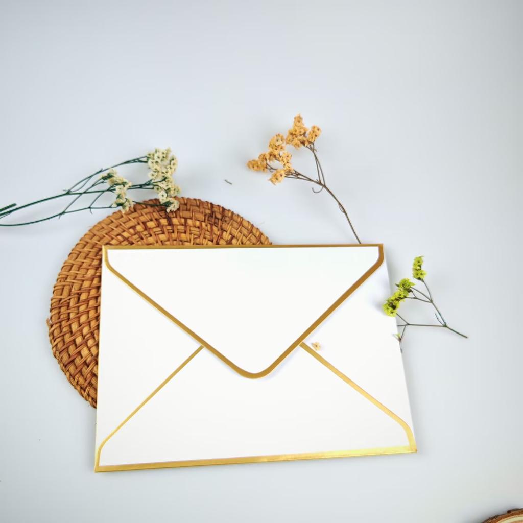 10Pcs Bronzing Invitation Envelope 19 * 14cm Phnom Penh Envelope