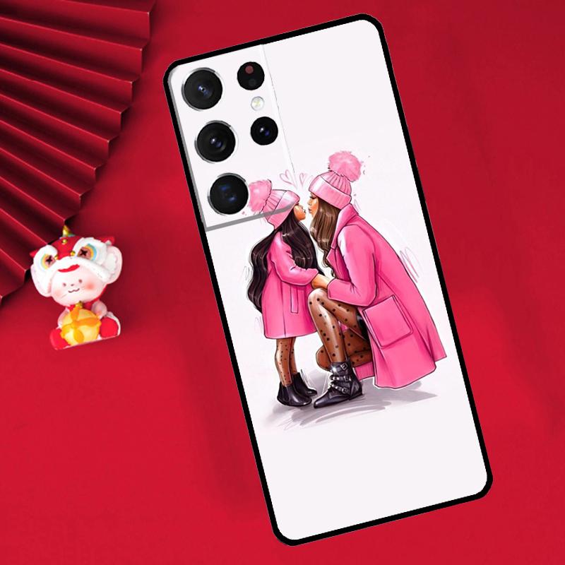 Baby Mom Daughter Girl Son Dad Case For Samsung Galaxy S24 S26 Ultra S21 S22 S20 S23 S25 Ultra Plus S10 S25 FE Cover Funda