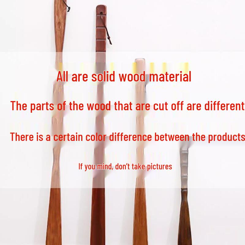 Shixun Solid Wood Long Handle Shoehorn Set