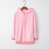 European and American Women's Solid Color Long Sleeve Hooded Fleece Sweatshirt Jacket (2024)