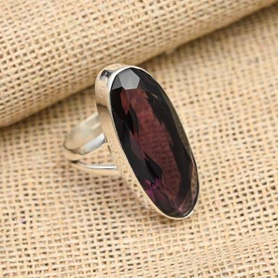 Glorious Amethyst Gemstone Handmade 925 Solid Sterling Silver Jewelry Ring For Her