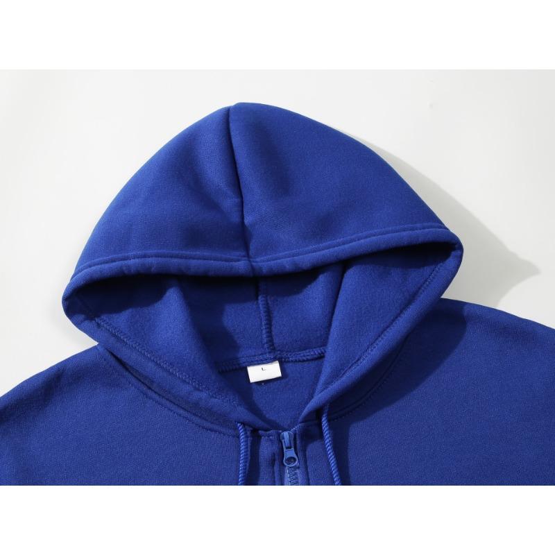 High Quality Fashion Zip Hoodies Men Retro Harajuku Solid Color Jacket High Street Zip Up Hoodie Autumn Casual Loose Sweatshirt Clothes