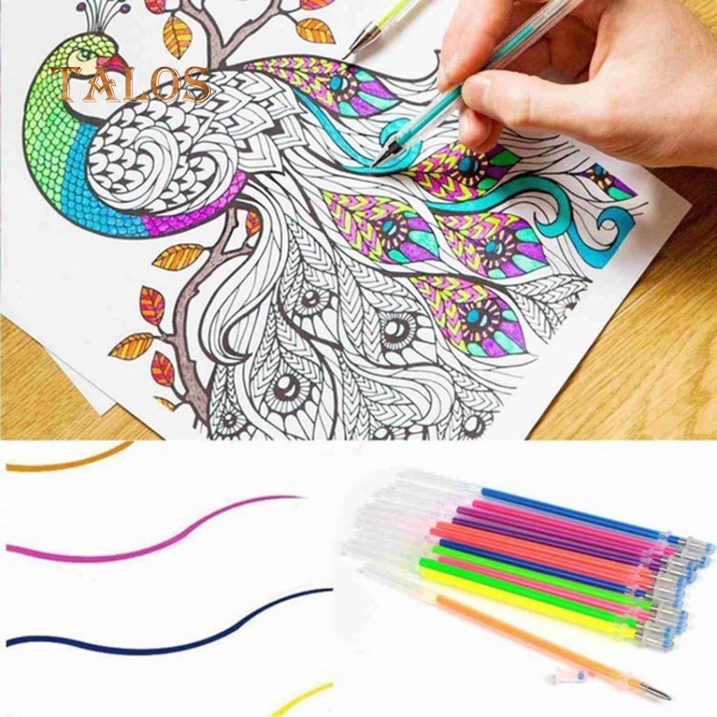 Talos 12/24/36/48 Flash Gel Pen Reumple culori Desen Papetărie de birou Craft Marker