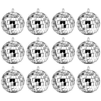 12Pcs Small Disco Ball Decorations Perfect for Themed Parties and Celebration