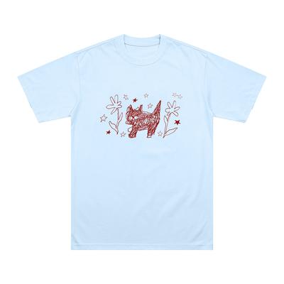 Beabadoobee SCRIBBLE CAT TEE Summer Youth Cotton Loose Short Sleeve Unisex Top Y2k Vintage Oversize Unseix High Quality Comfort Top