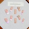 Flower Gilt Wearable Nails European And American Middle Water Pipe Fake Nails Removable Manicure Nails Wearable Nails