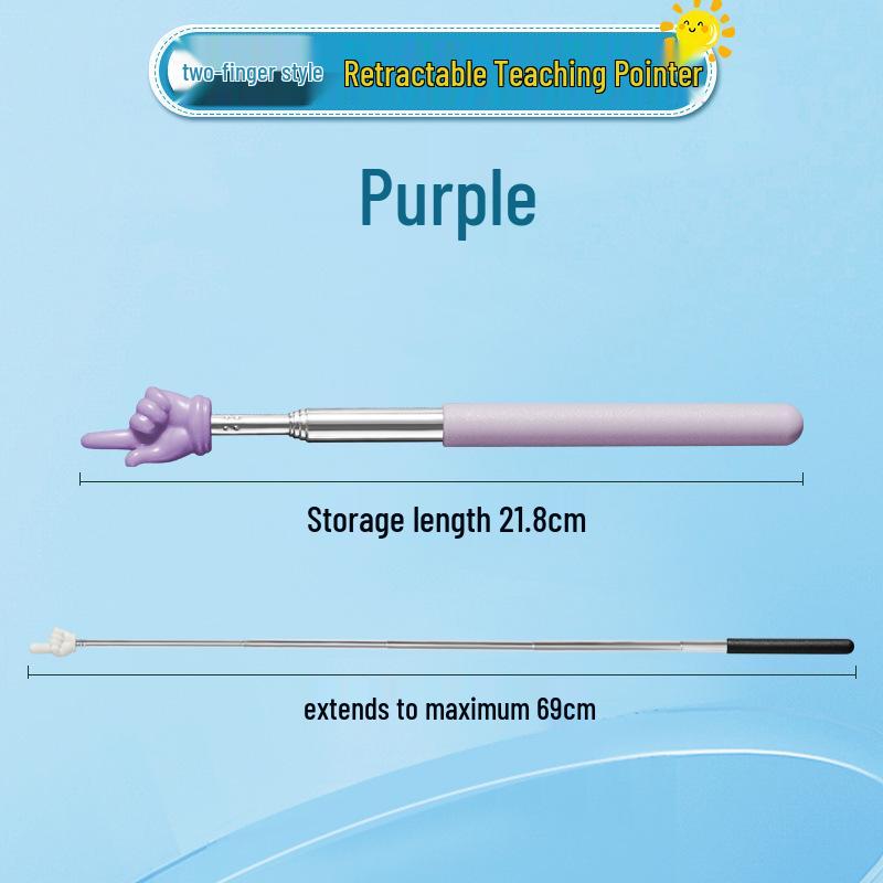 Telescopic Children's Pointer Pen: Stainless Steel Retractable Teaching Stick with Macaron Colors