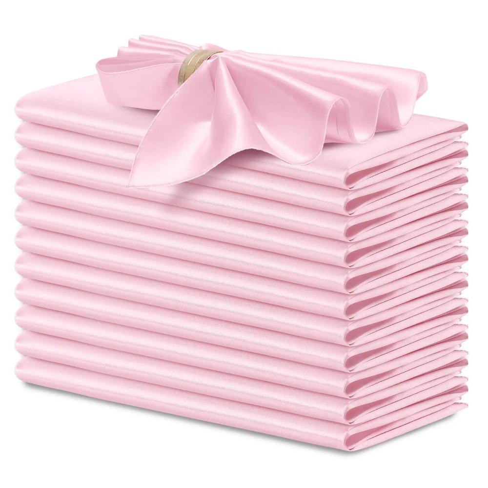10pcs Soft Satin Napkin 30x30cm Table Napkins High-end Dinner Napkins  Event