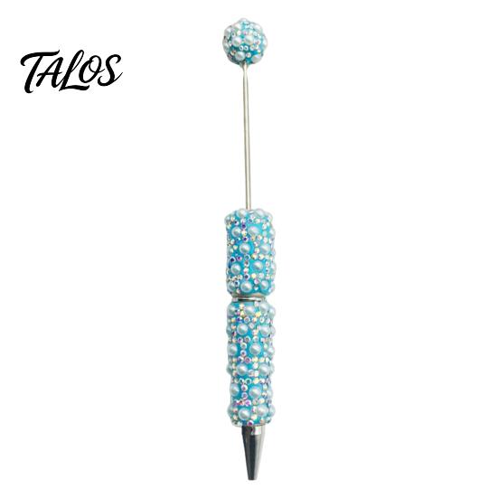 Faux Pearl Decorated Pen DIY Beadable Pen, Rhinestone Ballpoint Fancy Glitter Creative for Crafting, Student Stationery Office Writing Tools Crafts