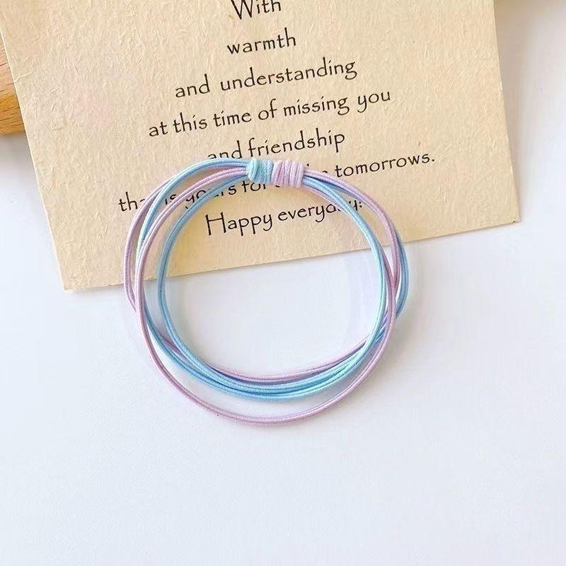 The new color matching four-strand rubber band net celebrity small fresh forest female Korean headdress girls tie hair accessories hair ring