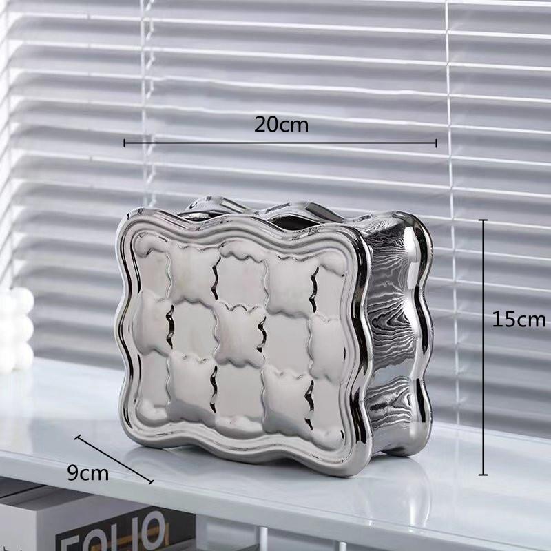 

Керамическая ваза Сетка Ваза для мешков с зерном Серебряная цветочная композиция Цветочная композиция Цветочный горшок Украшения для дома Аксессуары Вазы Горшки