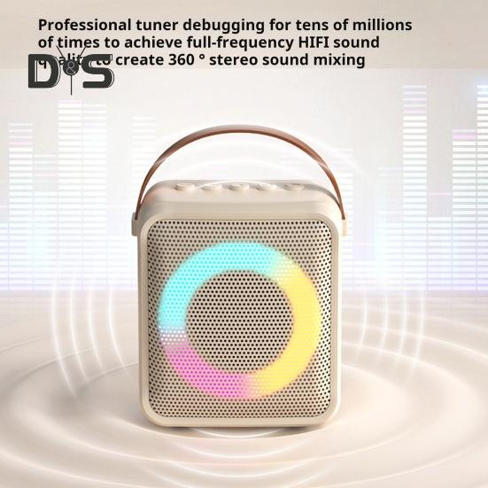 Bluetooth-kompatibel Lautsprecher mit Mikrofone Kit Schnelle Verbindung Verzögerung-Freies Surround Sound Effekte Mini Karaoke Maschine Spielzeug