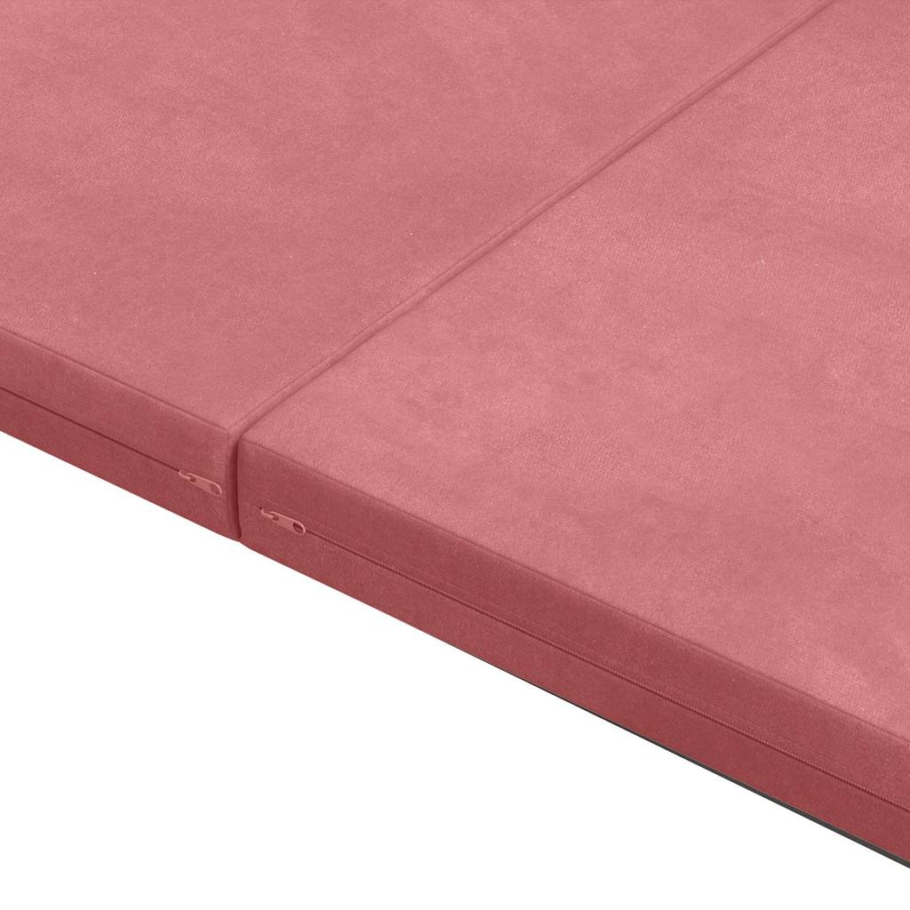 Folding Sofa Bed 140 x 67 x 45 cm Pink