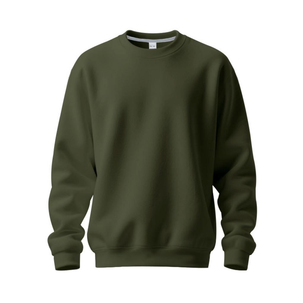 Men's Vintage Crewneck Long Sleeve Sweatshirt | Solid Color Loose Fit Casual Pullover | Retro Streetwear For Daily & Weekend Wear