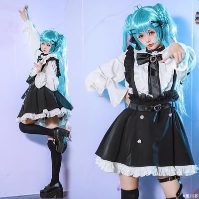 Anime Miku Cosplay kostým Ženy Lolita Roztomilý mašle sukně oblek Dívka JK Školní uniforma Halloween Karnevalový kostým Hraní rolí