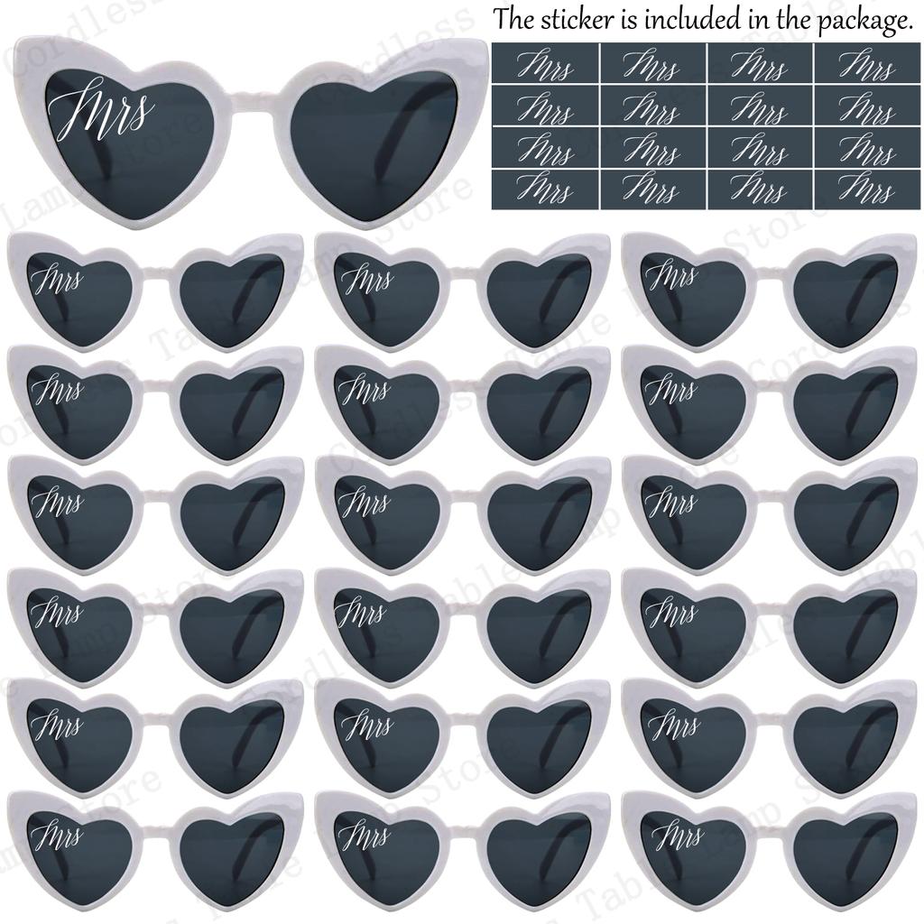 12-120 Pezzi Occhiali da Sole a Forma di Cuore per Matrimonio Occhiali Mr/Ms Sposa Regalo di Matrimonio per Ospite Occhiali a Cuore per Damigella d'Onore Bomboniera Just Married