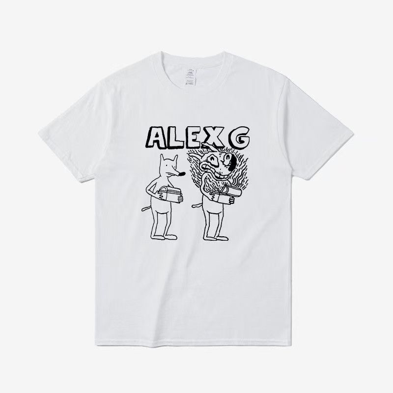 

The 2025 Summer Fashion Short-sleeved Singer Alex G Printed T-shirt Is Loose and Versatile, Suitable for Both Men and Women 4XL
