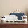 Travel Guochao Kuaike Cup Four Cups Business Tea Set Outdoor Souvenir Coarse Pottery Green Mountain Flying Birds
