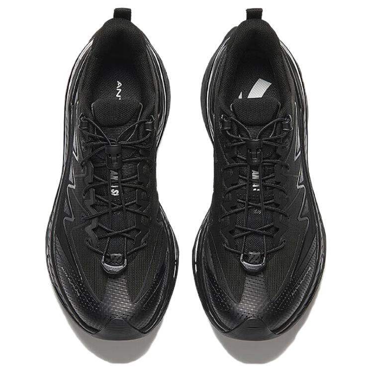 New Anta Wild PRO Abrasion Resistant Slip Resistant Low Top Casual Running Shoes Women's Black 922525589-3