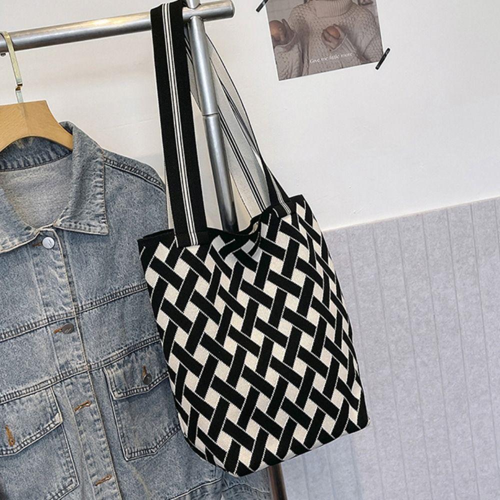 Large Capacity Geometric Shoulder Bag Mommy Bag Casual Shoulder Bag Outdoor