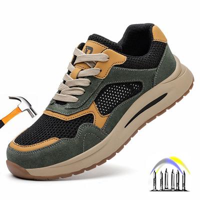 Summer Breathable Work Shoes Ultra Light Safety Shoes For Men Work Boots With Steel Toe Sneakers For Working With Toe Protection