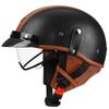 Retro Motorcycle Helmet DOT Approved Built In Sunglasses Casco Moto Helmet Detachable Insert Liner Vintage German Half Helmet