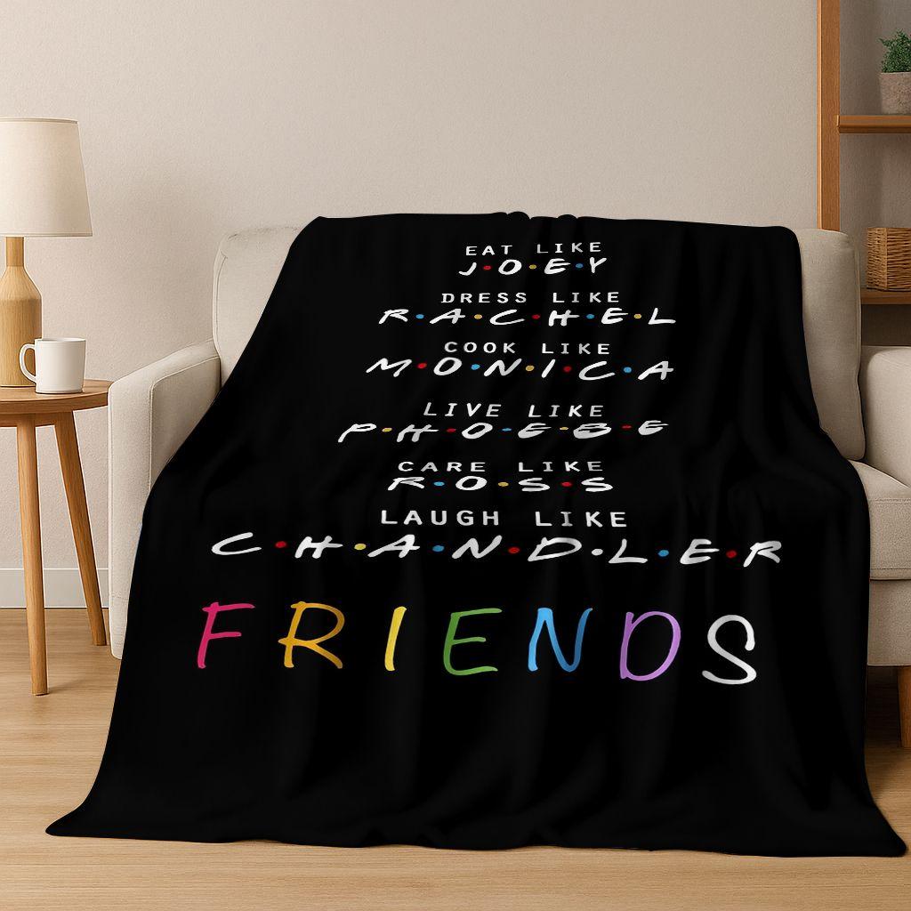 Classic Friends Central Perk TV Flannel Blanket,Cozy Soft Throw Blanket for Home Bedroom Bed Sofa Picnic Office Cover Gift Kid