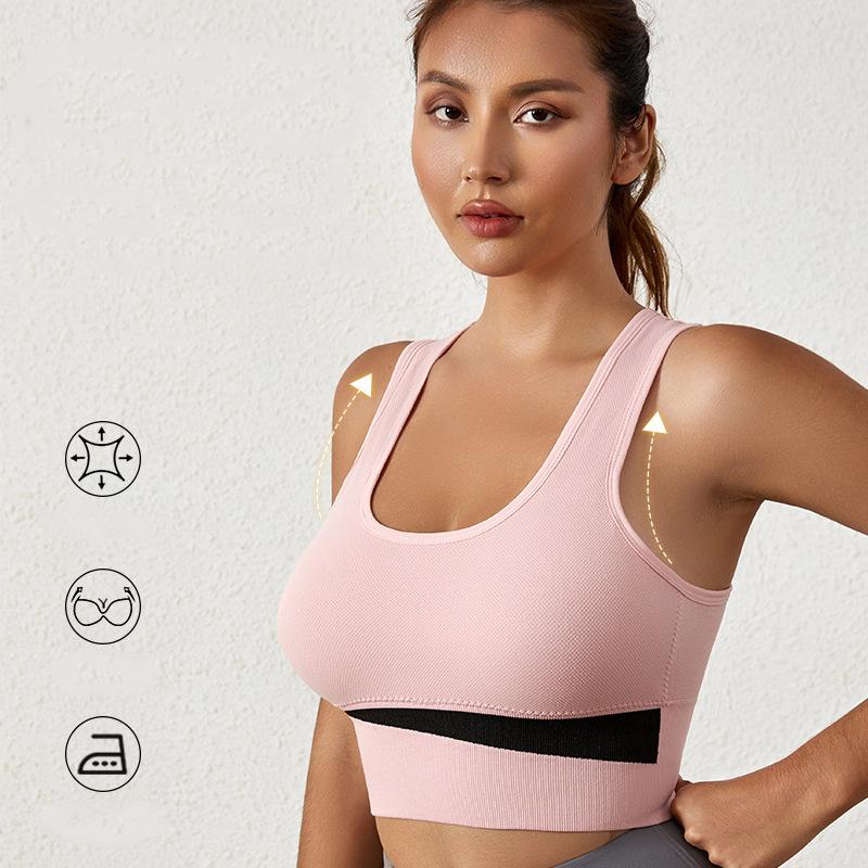 Soutien-gorge de sport pour femmes, résistant aux chocs, Push-Up, gilet de Yoga, sous-vêtements décontractés quotidiens, débardeur à haute élasticité, Lingerie