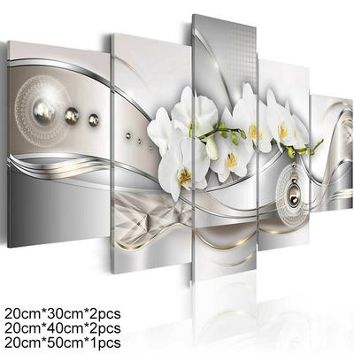 5Pcs Modern Flower Canvas Painting Wall Art Wall Paintings Modern Living Room Print Wall Art Canvas Painting Home Decoration