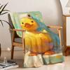 Duckling With Toilet Paper Hat Blanket Throw Super Cosy Plush Living Room Sofa Couch Childish Birthday Gifts