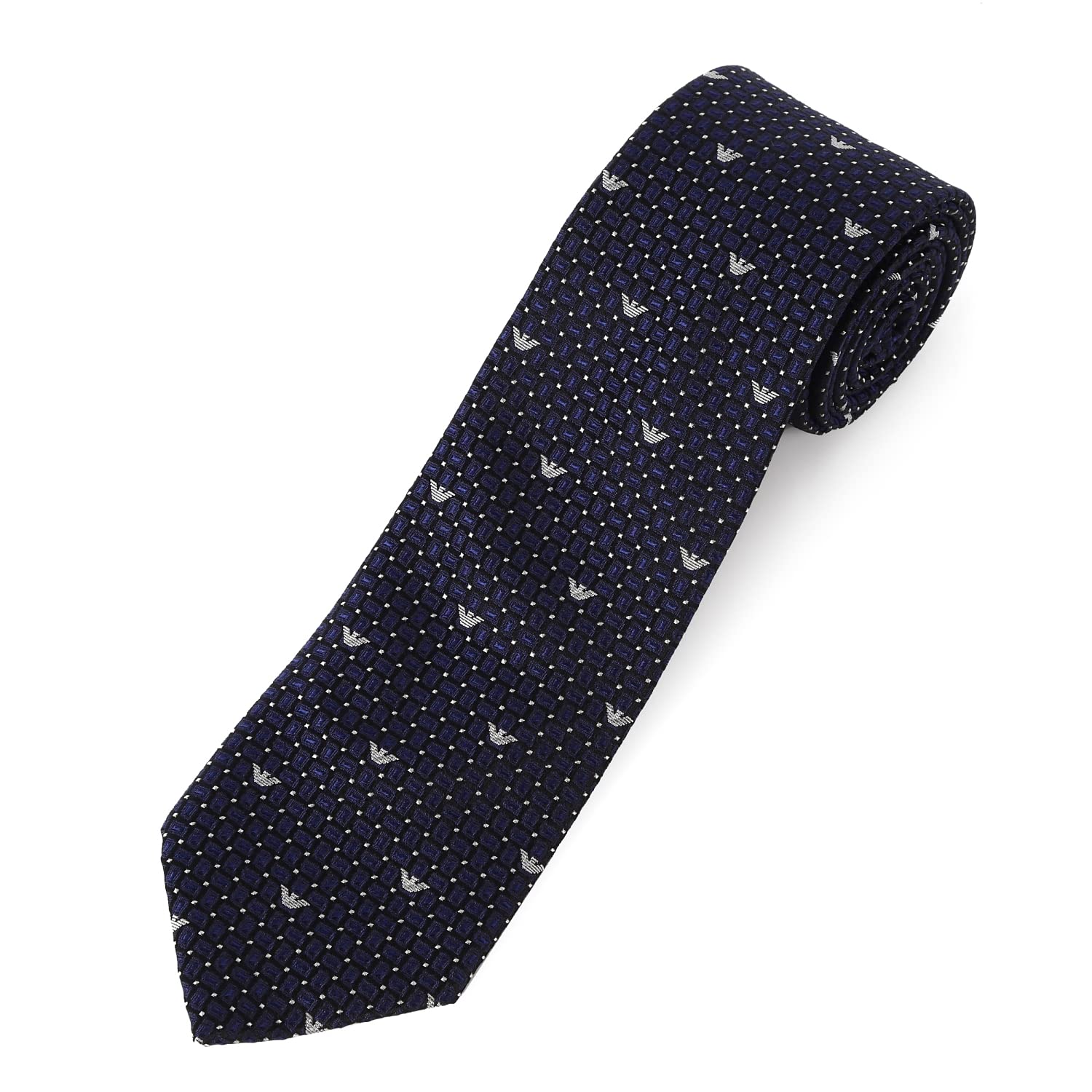

EMPORIO ARMANI Emporio Armani Necktie AR004 Light Blue to Dark Blue Blue Eagle Pattern Dot Op Art (AR004-26 PH00900134) [Item]