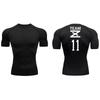 Graphic Print Short Sleeve Compression Shirt for Men Summer Athletic Quick Dry T-shirts Tops Gym Workout Running Training Tees
