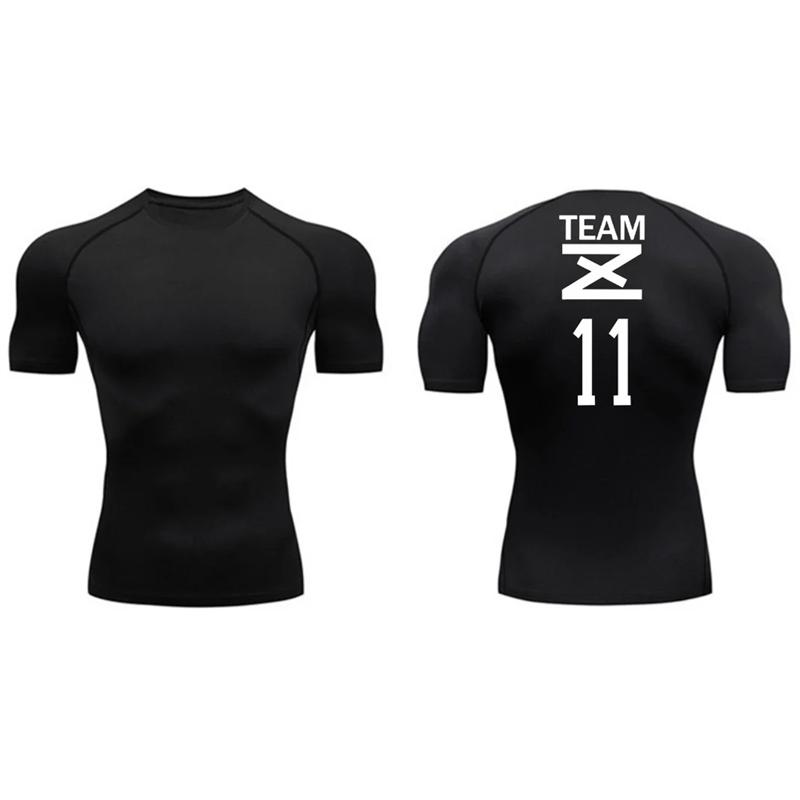 Graphic Print Short Sleeve Compression Shirt for Men Summer Athletic Quick Dry T-shirts Tops Gym Workout Running Training Tees