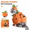 Halloween Pet Costume for Cats and Dogs, Pumpkin Outfit with Hat and Clothes, Funny Dress-Up Set