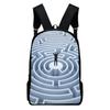 Classic Novelty Cool Maze Pattern Notebook Backpacks Pupil School Bags 3D Print Oxford Waterproof Boys/Girls Laptop Backpacks