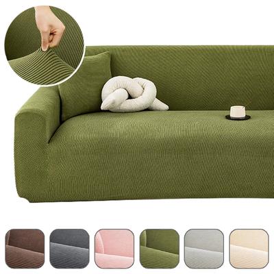 1/2/3/4 Seater Stretch Jacquard Sofa Cover Polar Fleece Fabric Non Slip Elastic Slipcover For Living Room Furniture Protector