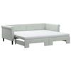 VidaXL Daybed with Trundle and Mattress Light Grey 90x200cm Velvet 3197795