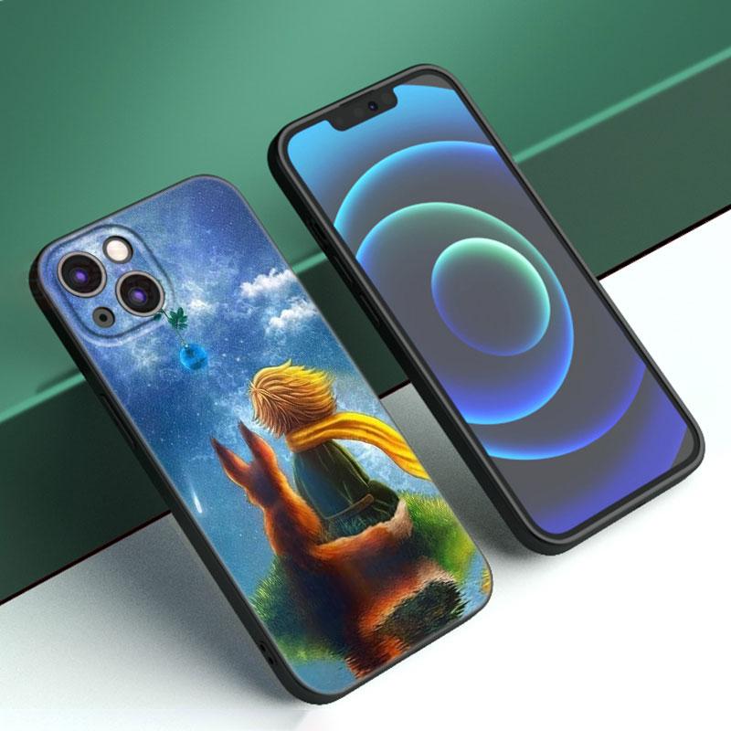 The Little Prince Art Phone Case For Apple iPhone 12 13 Mini 11 14 15 Pro Max 7 8 Plus X XR XS SE 2020 2022 Black Silicone Case