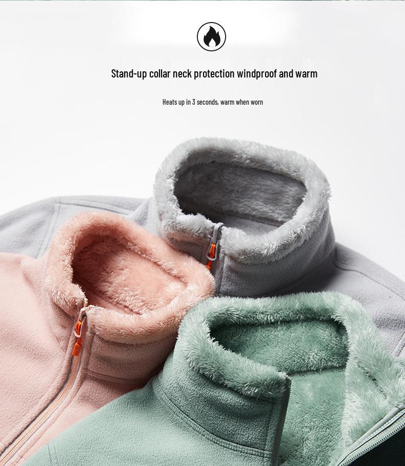 Reversible Polar Fleece Jacket: Thermal Winter Coat for Men & Women