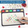 Bead Mat Large Soft Surface Bead with 6 Grids Bead Pad Design Board for Bead Projects Art Crafts Beading Supplies Jewelry Making
