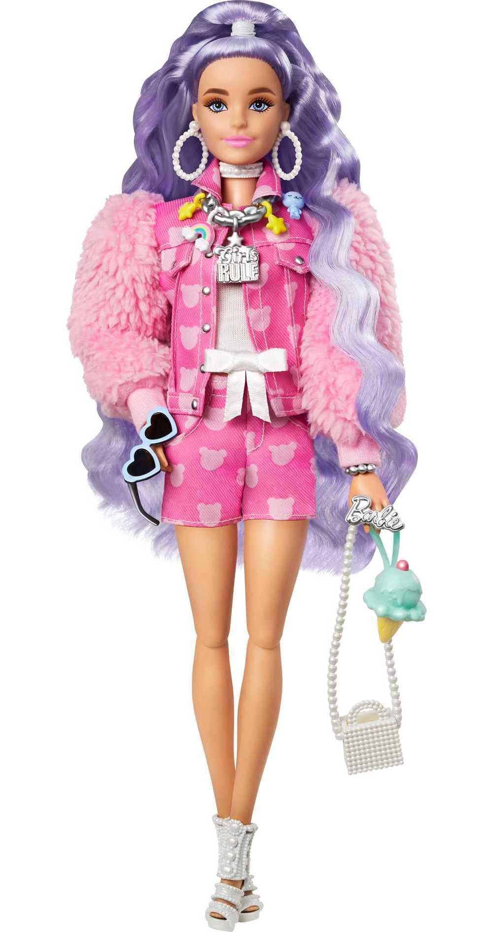 

Barbie Fashion Up Блестящие синие волосы и аксессуар 3 и GXF08 [Кукла для переодевания] [Шарнирные соединения] [Набор кукол] [Возраст+] розовый