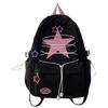 Schoolbag new pink star strap casual class student backpack fashion large capacity campus leisure backpack