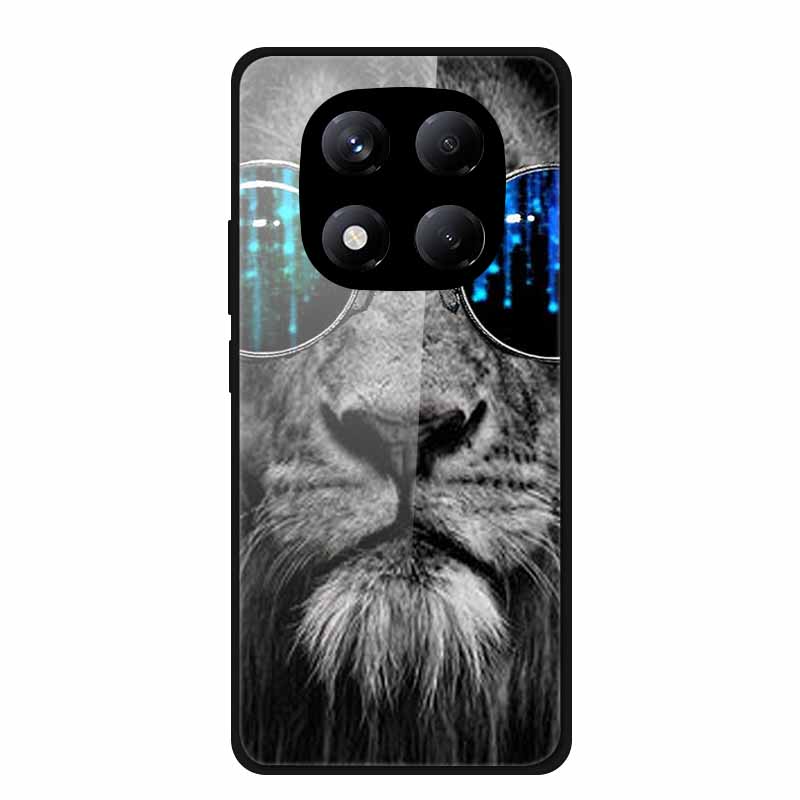 Tempered Glass Phone Case for Redmi Note 14 Pro 4G Cover Lion Wolf Hard Shell for Xiomi Redmi Note14Pro 4G Note 14Pro Cover Cool